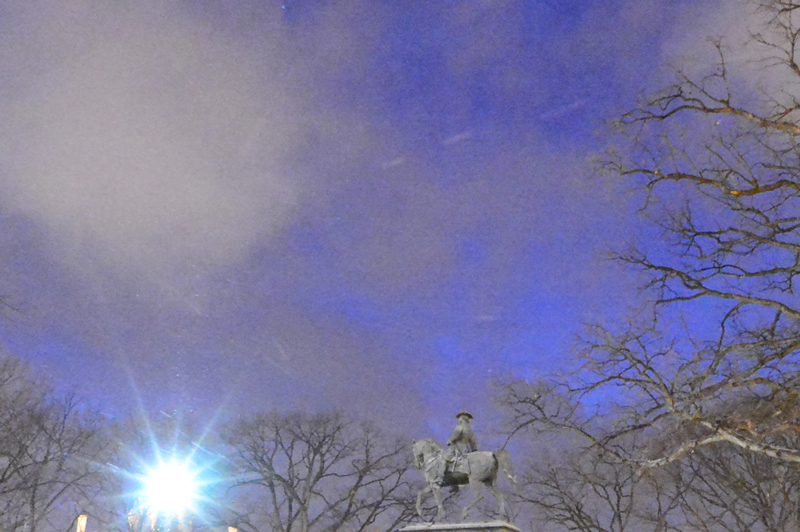 Enhanced sample showing objects discharged and vectoring from cloud over Logan Circle